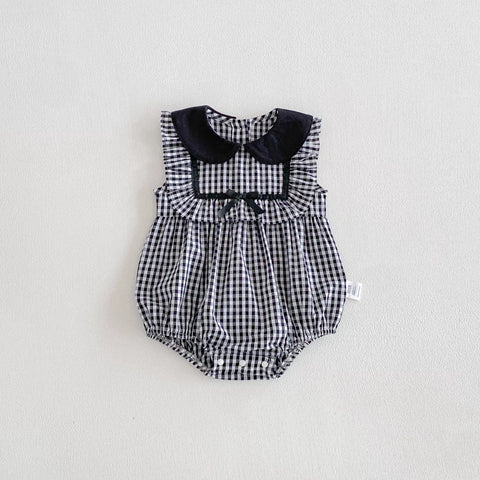 Baby Girl Square Ruffle Bib Bodysuit