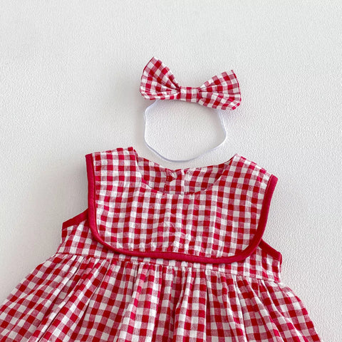 Baby Girl Mushroom Patch Gingham Dress