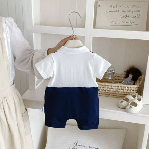 2 in 1  Baby Boy Suspender Overall Romper