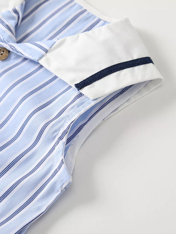 Baby Boy Sailor Stripe Romper