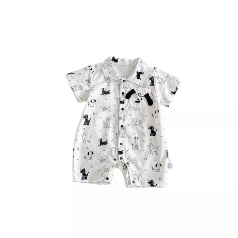 Baby Boy Doggy Print Romper