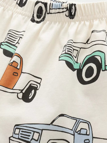 2 Pc Boys Truck Print Tee & Short Set