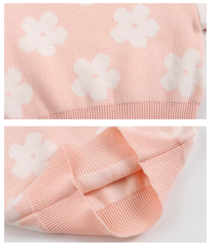 Baby Girl Flower Pattern Sweater