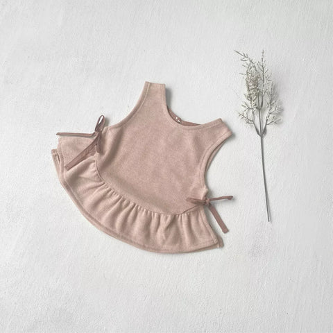 Baby Girl Knit Ruffle Tie Vest