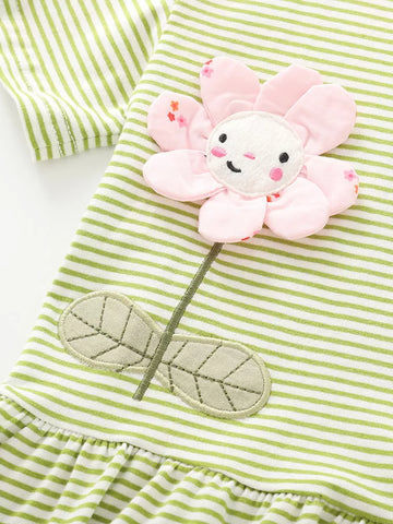 2 Pc Girls Spring Flower & Gingham Leggings Set