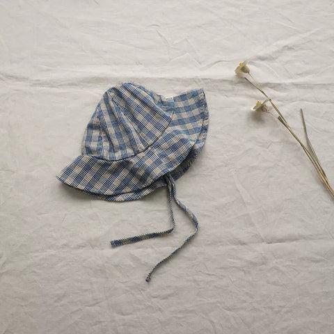 3 Pc Baby Girl Plaid Dress, Bloomers & Bonnet Set