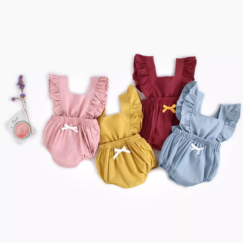 Baby Girl Cotton Ruffle Bodysuit