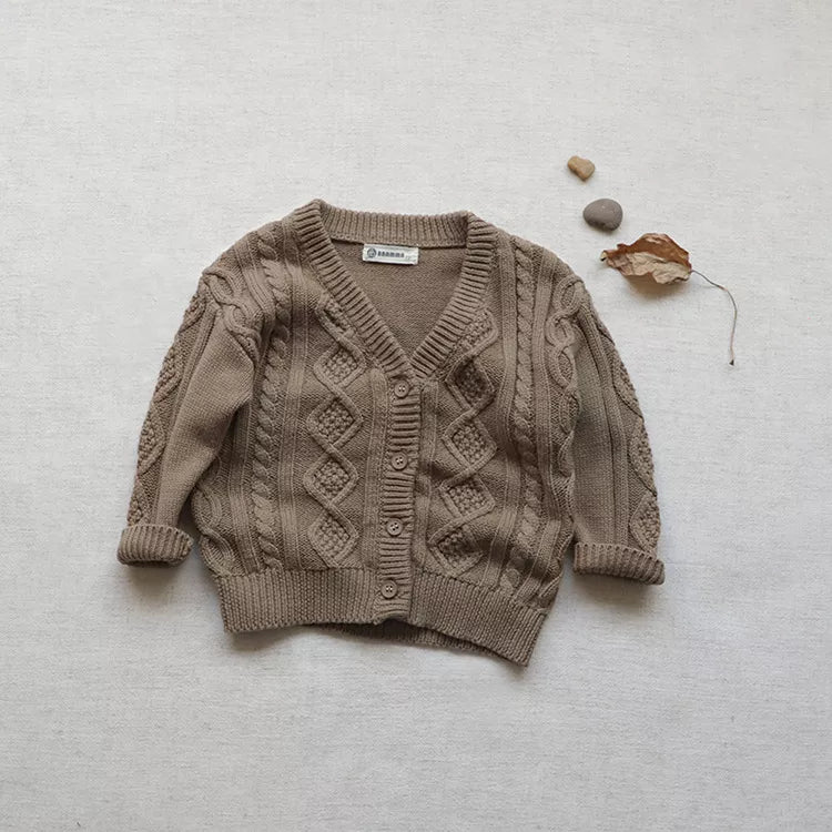 Baby Cable Knit Cardigan Sweater