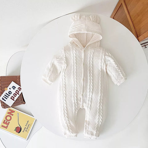 Baby Cable Bear Romper