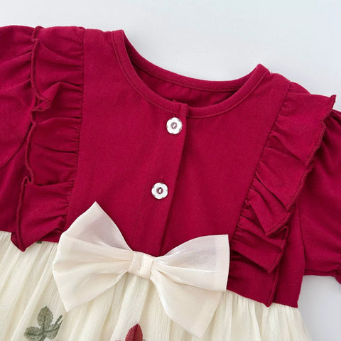 Baby Girl Cherry Ruffle Dress