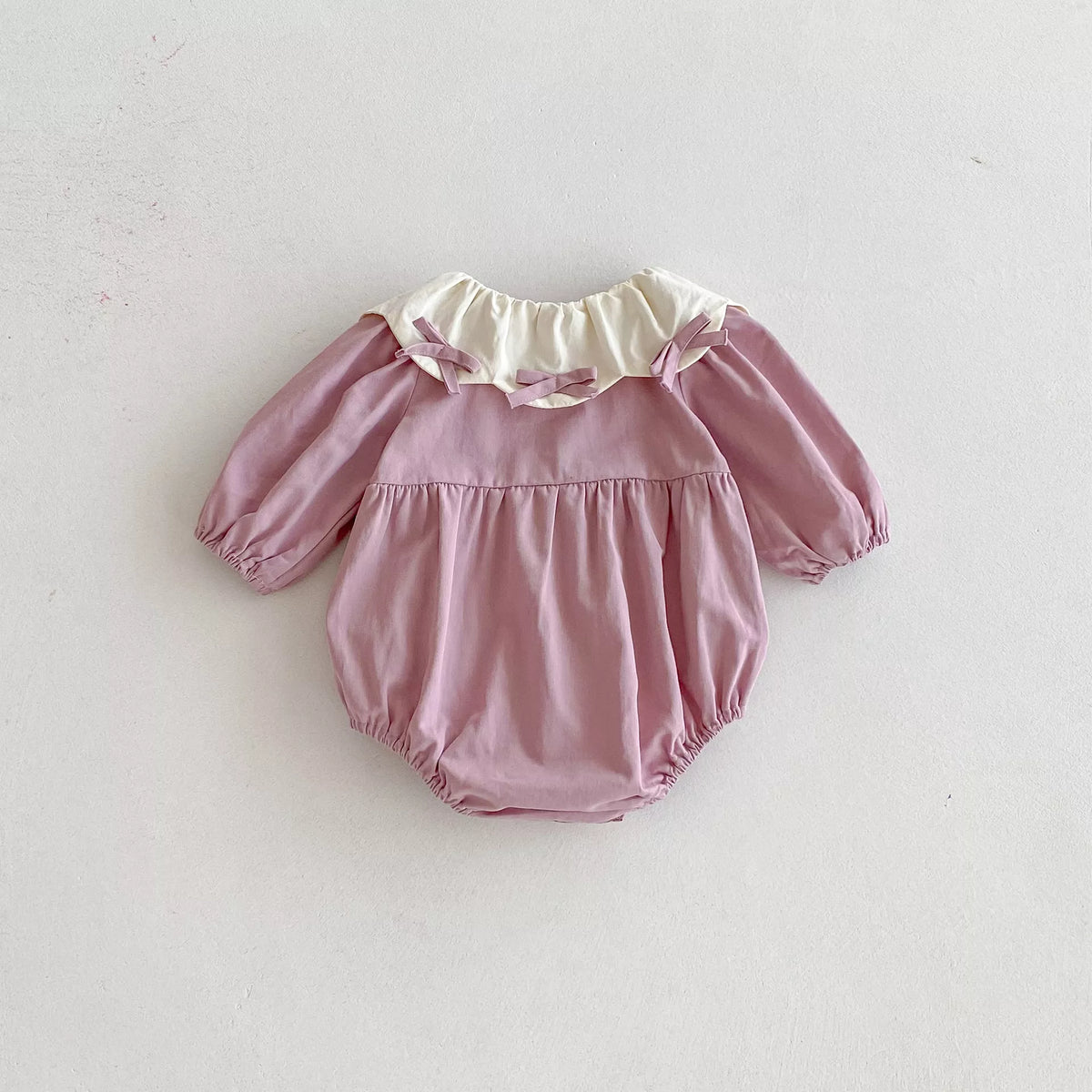 Baby Girls Bow Collar Bodysuit Dress