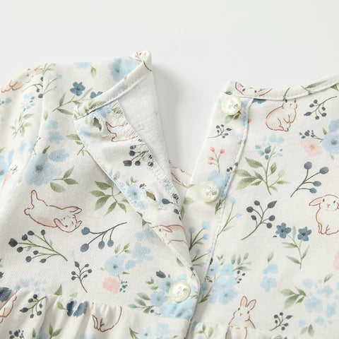 Baby Girl Spring Rabbit Long Sleeve Dress