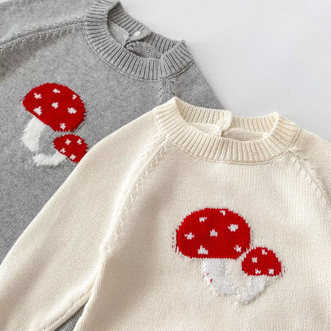 Baby Knit Mushroom Sweater Bodysuit