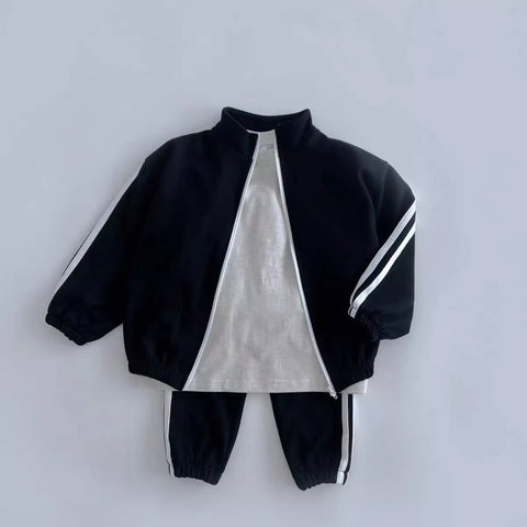 2 Pc Boy Stripe Tracksuit Set
