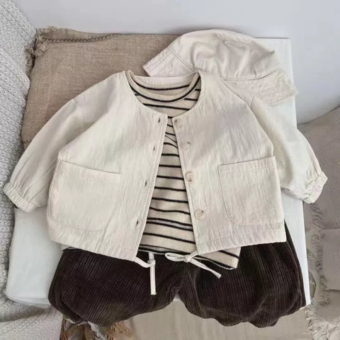 Baby Boy Stripe Oversized Shirt
