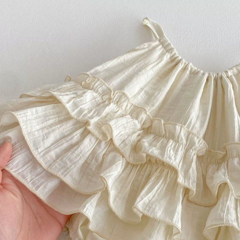 Baby Girl Tiered Ruffle Bodysuit Dress