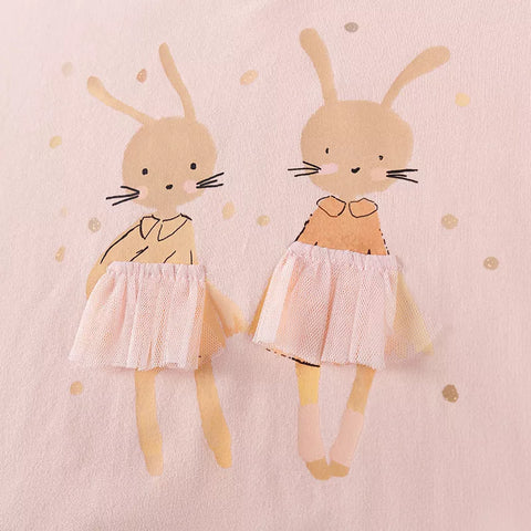 Girls Bunny Ballerina Sweatshirt Dress