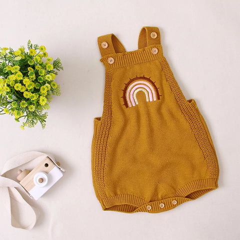 Baby Girl Knit Rainbow Bodysuit