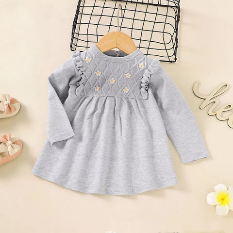 Baby Girls Daisy Knit Sweater Dress