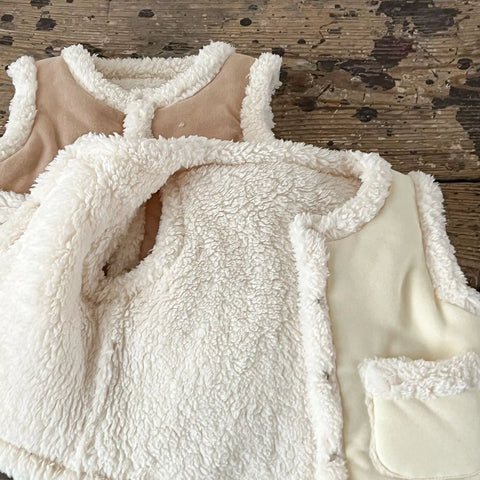 Baby Sherpa Lined Suede Vest