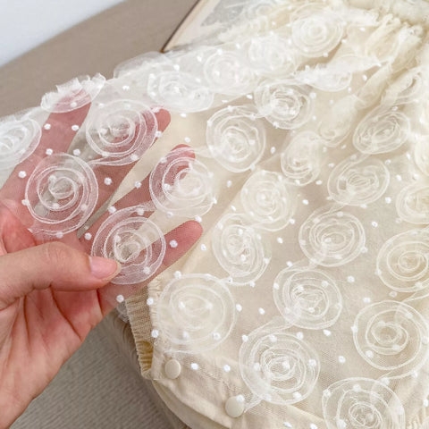 Baby Girl Summer Sheer Rosette Tulle Dress