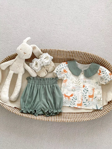 Baby Girl Little Fox Romper