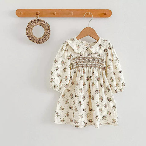 Girls Dtisy Floral Peter Pan Collar Dress/Bodysuit