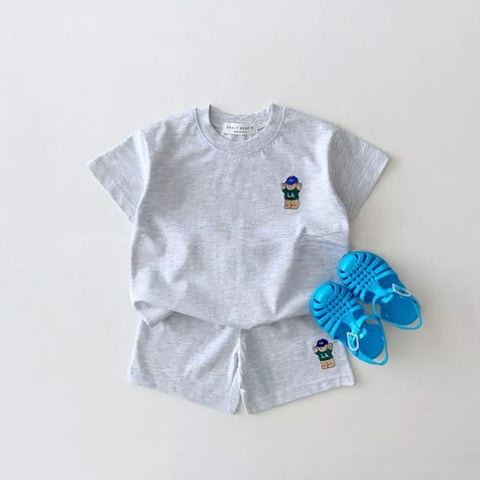 2 Pc Baby LA Bear Tee & Shorts Set
