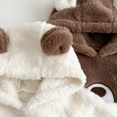 Baby Bear Hooded Fleece Bodysuit