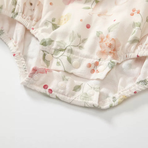 Baby Girl Spring Bunny and Berries Bodysuit