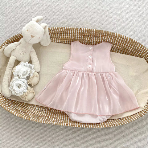 Baby Girl Lavender Satin Tulip Dress