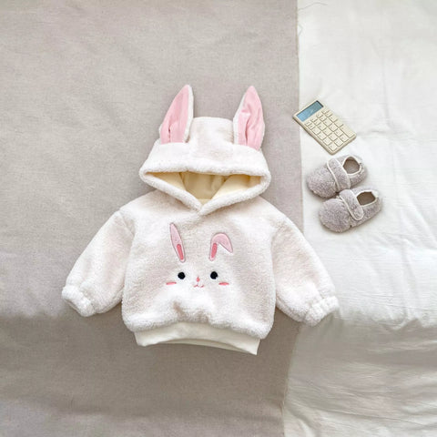 Baby Thick Fleece Rabbit Hoodie and Leggings Set