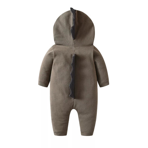 Baby Hooded Dinosaur Zip up Romper