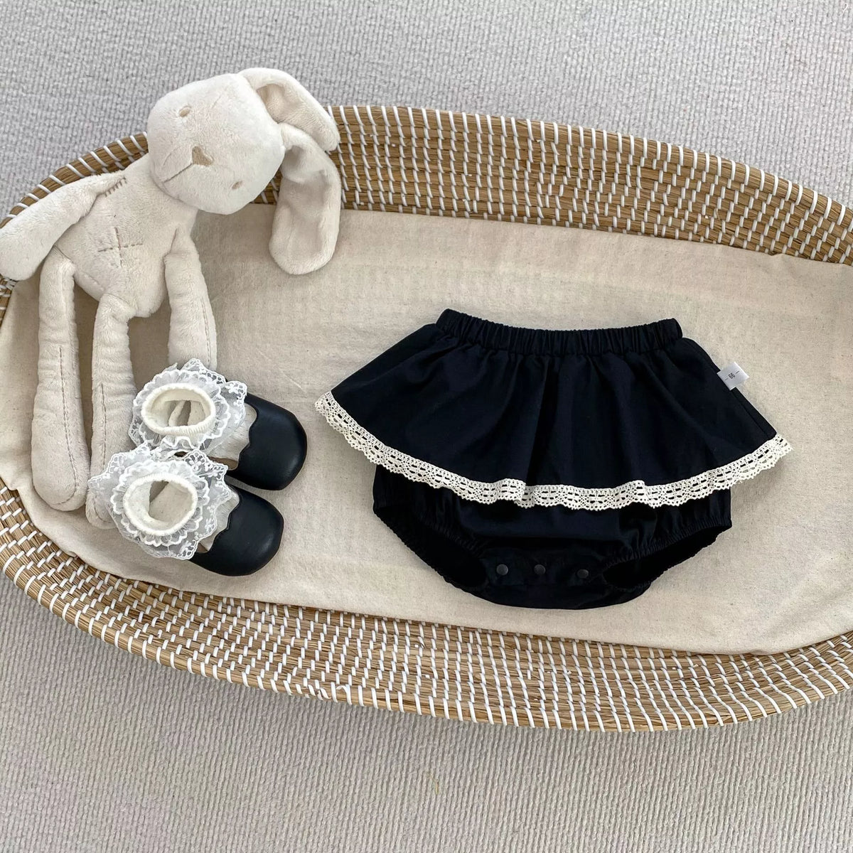 2 Pc Baby Girl Collar Shirt w/ Bloomer Skirt