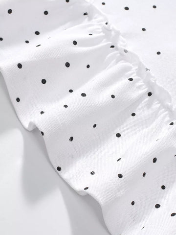 Girls Polka Dot Unicorn Polo Dress