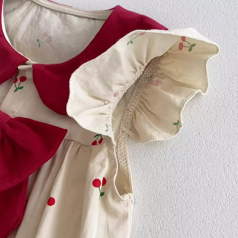 Baby Girl Mini Cherries Short Romper