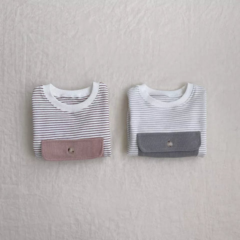 Baby Boy Large Pocket Stripe Bodysuit