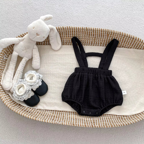 2 Pc Parisian Overall Bloomer with Ruffle Collar Shirt