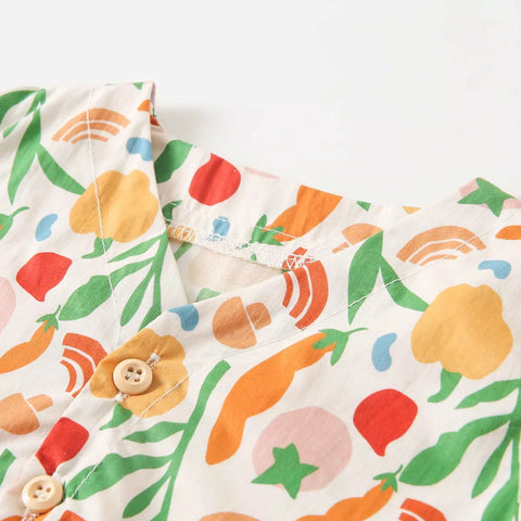 Girls Gardenia Print Sun Dress
