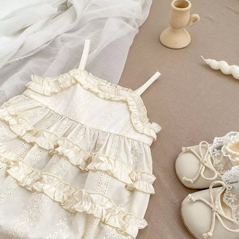 Baby Girl Tiered Ruffle Cami Bodysuit
