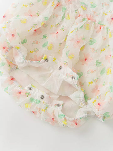 Baby Girl Puff Sleeve Bodysuit w/Headband