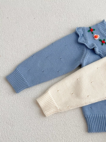 Baby Girl Flower Embroidered Cardigan