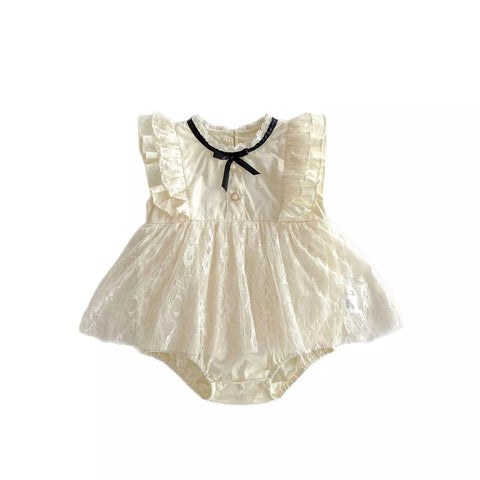 Baby Girl Victorian Style Sleeveless Lace Dress