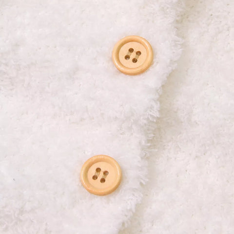 Unisex Baby Knit Fuzzy Bear Romper