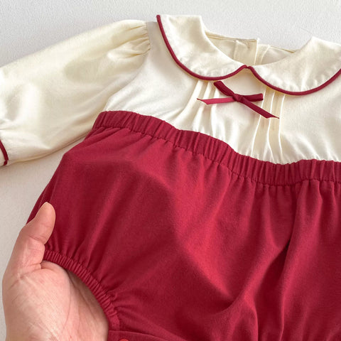 Baby Girl Peter Pan Piping Detail Bodysuit