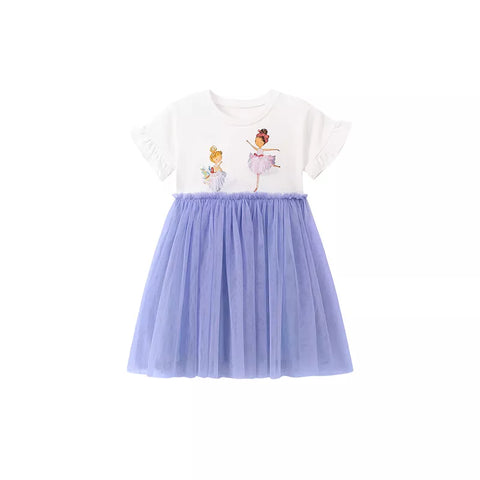 Girls Mesh Ballerina T-shirt Dress