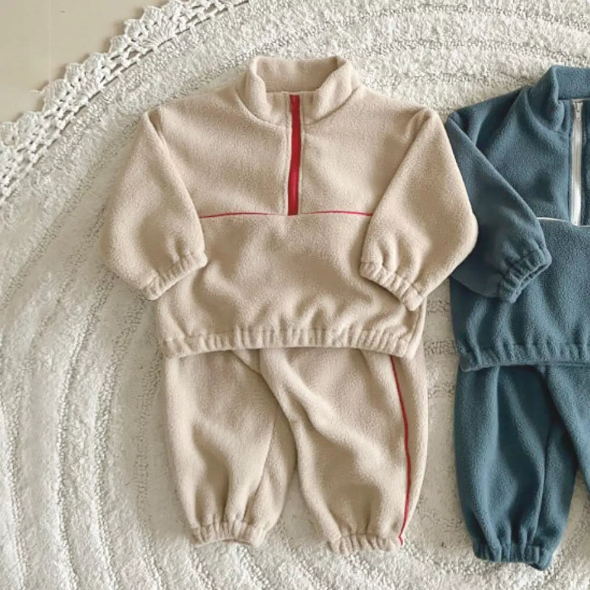 Baby Boy Quarter Zip Fleece Tracksuit