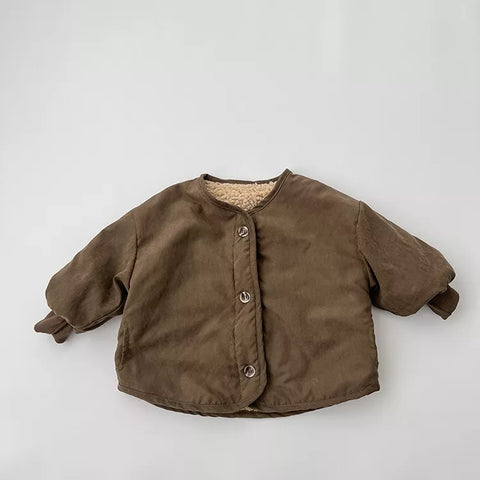 Unisex Boxy Corduroy Sherpa Lined Jacket