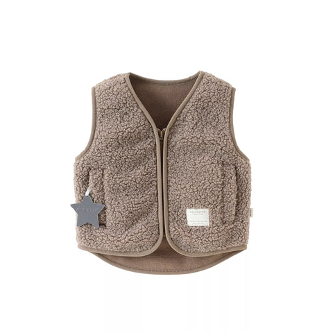 Unisex Baby Fleece V-Neck Vest Zip up