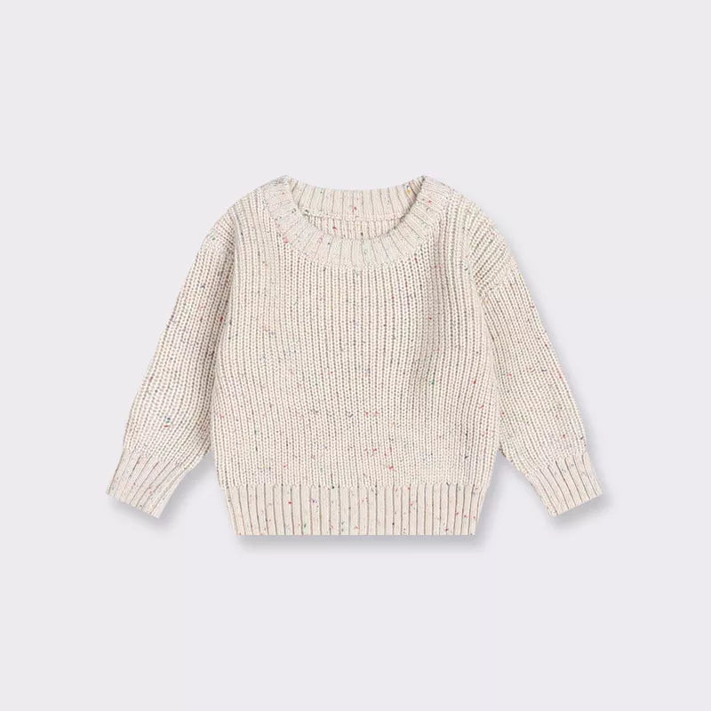 Unisex Baby Speckled Knit Crewneck Sweater